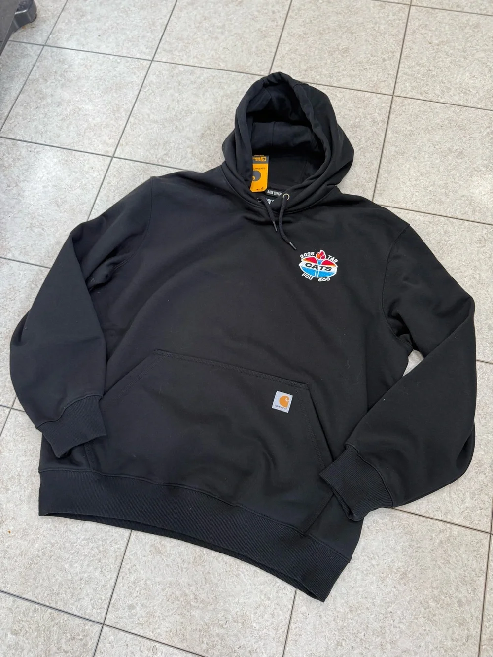 Carhartt Black Pullover Hoodie with Small Chest Graphic - Picture 1 of 6